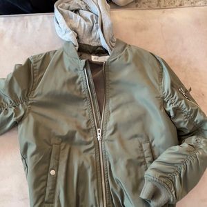 H&M boys olive green bomber jacket